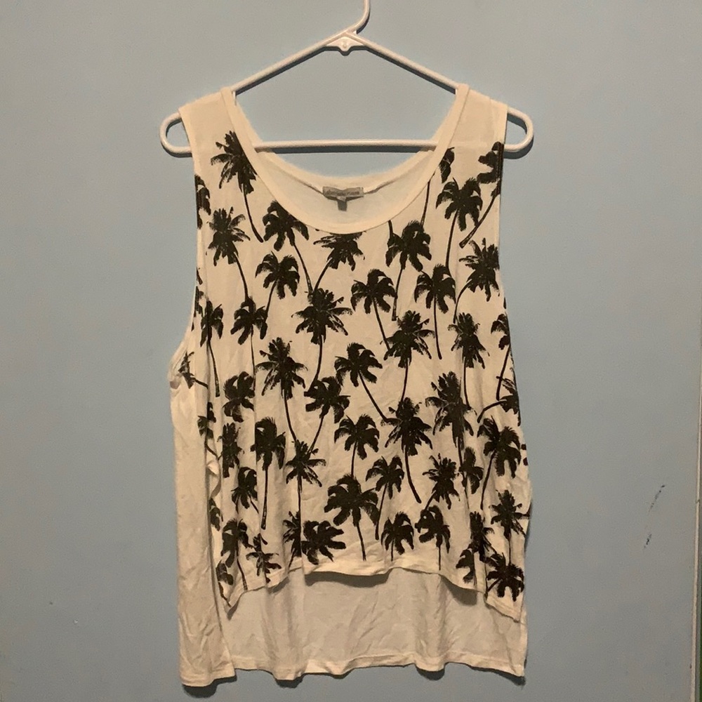 B&W Palm Tree Tank Top